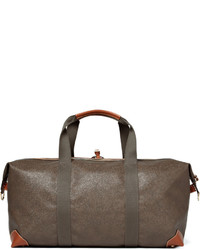 Мужская коричневая дорожная сумка из плотной ткани от Mulberry
