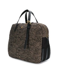 Мужская коричневая дорожная сумка с принтом от Mismo