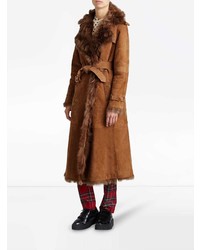 Женская коричневая дубленка от Burberry