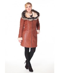 Женская коричневая дубленка от Спартак