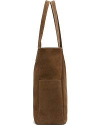 Мужская коричневая замшевая большая сумка от Alexander McQueen