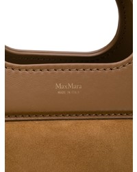 Коричневая замшевая большая сумка от Max Mara