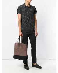 Мужская коричневая замшевая большая сумка от Tomas Maier