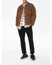 Мужская коричневая замшевая куртка-рубашка от VISVIM