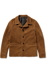 Мужская коричневая замшевая куртка от Sandro