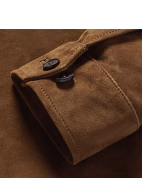 Мужская коричневая замшевая куртка от Officine Generale