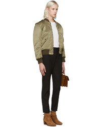 Женская коричневая замшевая сумка от Saint Laurent