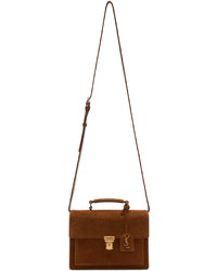 Женская коричневая замшевая сумка от Saint Laurent