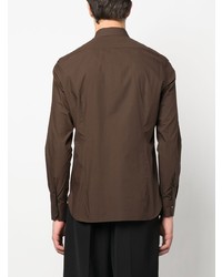 Мужская коричневая классическая рубашка от Zegna