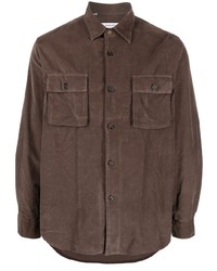 Мужская коричневая классическая рубашка от Manuel Ritz