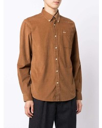 Мужская коричневая классическая рубашка от Barbour