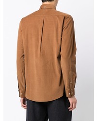 Мужская коричневая классическая рубашка от Barbour