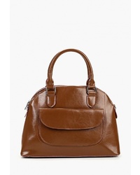 Коричневая кожаная большая сумка от Bolso