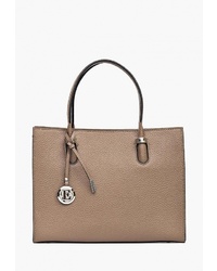 Коричневая кожаная большая сумка от Eleganzza