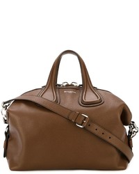 Коричневая кожаная большая сумка от Givenchy