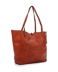 Коричневая кожаная большая сумка от Johnny