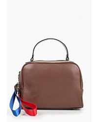 Коричневая кожаная большая сумка от Labella Vita