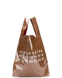 Мужская коричневая кожаная большая сумка от Maison Margiela