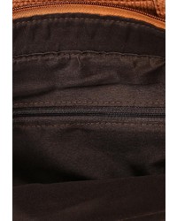 Коричневая кожаная большая сумка от Marc Johnson