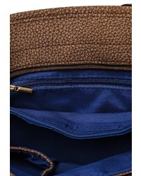 Коричневая кожаная большая сумка от Marc Johnson