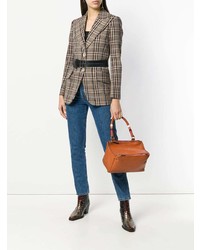 Коричневая кожаная большая сумка от Givenchy