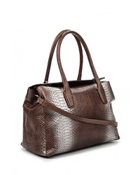 Коричневая кожаная большая сумка от Moronero