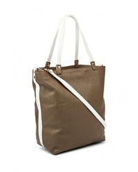 Коричневая кожаная большая сумка от Moronero