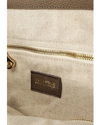 Коричневая кожаная большая сумка от Moronero