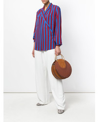 Коричневая кожаная большая сумка от Chloé