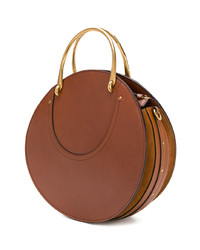 Коричневая кожаная большая сумка от Chloé