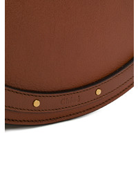 Коричневая кожаная большая сумка от Chloé