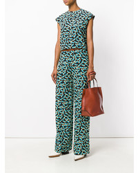 Коричневая кожаная большая сумка от Marni