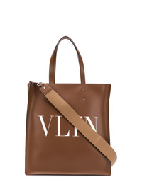 Мужская коричневая кожаная большая сумка от Valentino