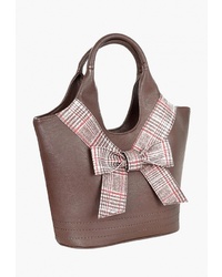 Коричневая кожаная большая сумка от Vita