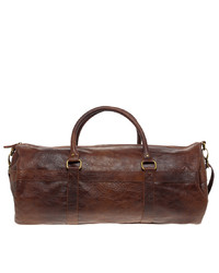 Мужская коричневая кожаная дорожная сумка от Asos