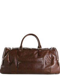 Мужская коричневая кожаная дорожная сумка от Brunello Cucinelli