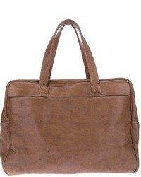 Мужская коричневая кожаная дорожная сумка от Maison Martin Margiela