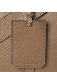 Мужская коричневая кожаная дорожная сумка от Burberry