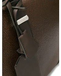 Мужская коричневая кожаная дорожная сумка от Santoni