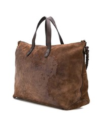 Мужская коричневая кожаная дорожная сумка от Ajmone