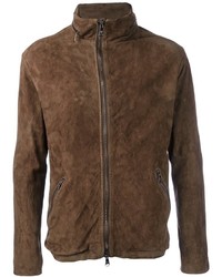 Мужская коричневая кожаная куртка от Giorgio Brato