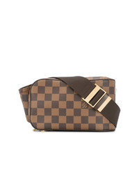 Коричневая кожаная поясная сумка от Louis Vuitton Vintage