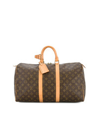 Женская коричневая кожаная спортивная сумка от Louis Vuitton Vintage