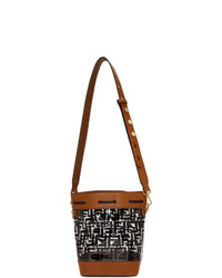 Коричневая кожаная сумка-мешок от Fendi