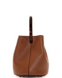 Коричневая кожаная сумка-мешок от Marni