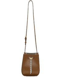 Коричневая кожаная сумка-мешок от Maiyet