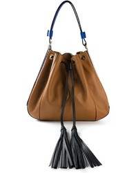 Коричневая кожаная сумка-мешок от Marni