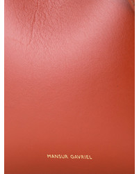 Коричневая кожаная сумка-мешок от Mansur Gavriel