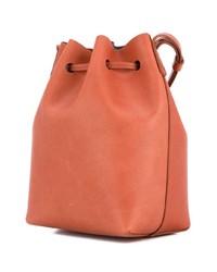 Коричневая кожаная сумка-мешок от Mansur Gavriel