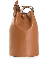 Коричневая кожаная сумка-мешок от Valentino Garavani